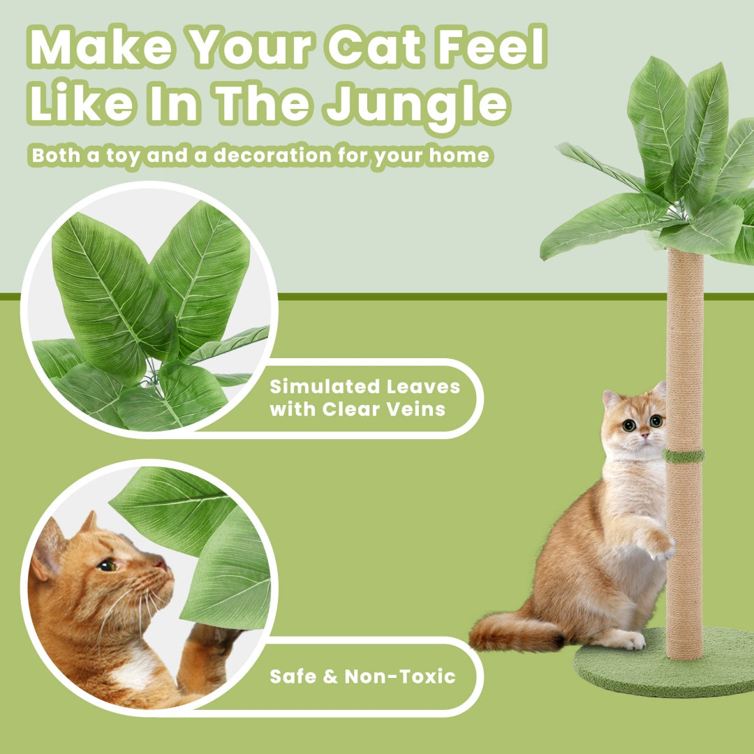 Cat Scratching Post, 33 Cat Scratcher Tall Scratching Posts With Dangling Ball For Indoor Cats - 5 - CJ