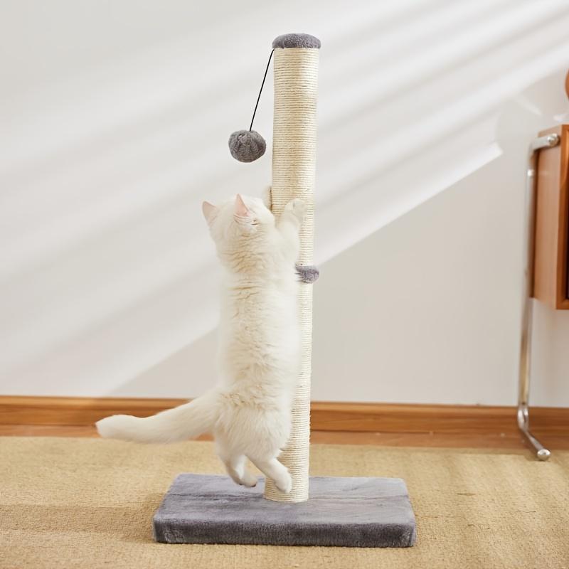 Durable Sisal Rope With Hanging Ball Toy Cat Scratching Post Indoor Space Saving Stable Base Promote Cat Claw Health And Fun Exercise - 5 - CJ