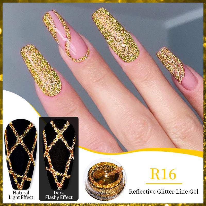 Nail Gel With A Glittery Brushed Finish And Reflective Sequins - 0 - CJ