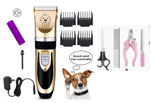 Rechargeable Cat Hair Clipper Pet Electrical Hair Cutter Lady Shaver - 0 - CJ - Gold set - UK - CJGY205551216PK