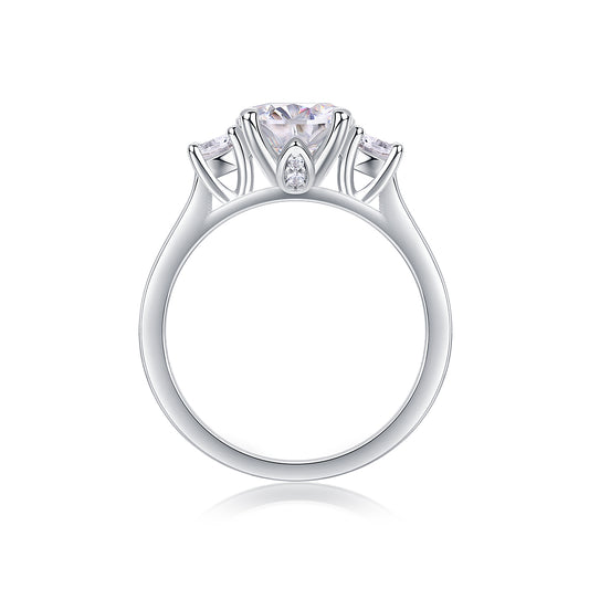 1Large Diamond Ring Luxury Fashion Set Moissanite Silver Ring Prohibit TikTok sales - 5 - CJ