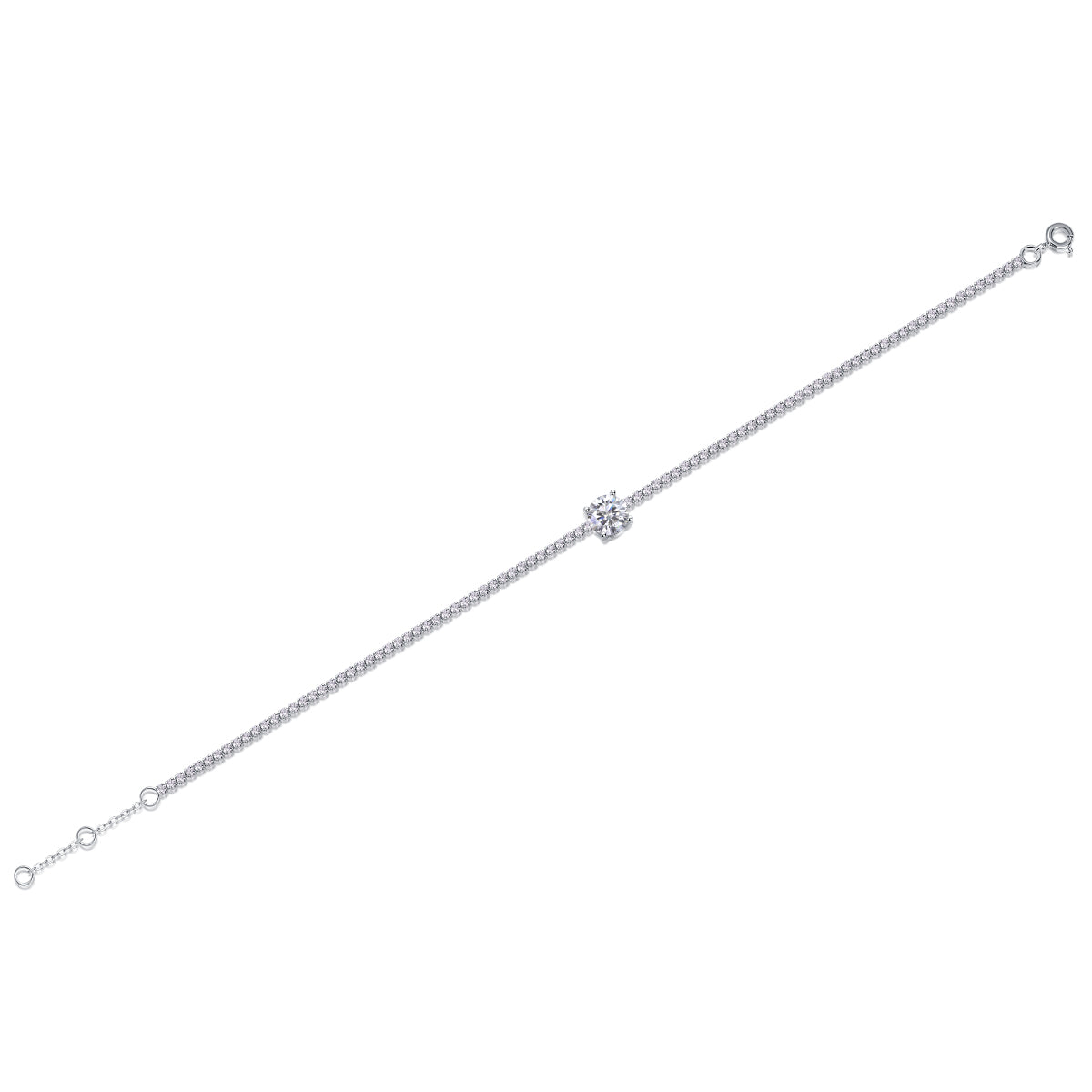 1Dawn Luxury Fashion Mossan Diamond S925 Silver Bracelet Prohibit TikTok sales