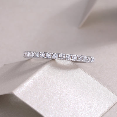 1Luxury Fashion Row Diamond Ring Moissanite Silver Ring Prohibit TikTok sales - 5 - CJ
