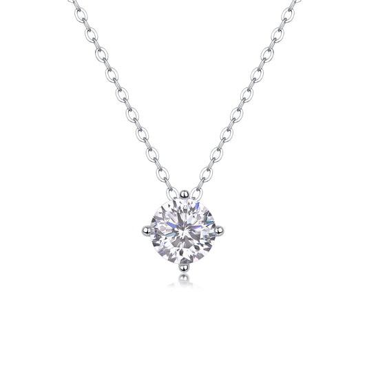 1True Heart - A Fashionable And Luxurious Diamond Jewelry Pendant Set With 1 - carat Moissan Diamond S925 Sterling Silver Prohibit TikTok sales - 5 - cj
