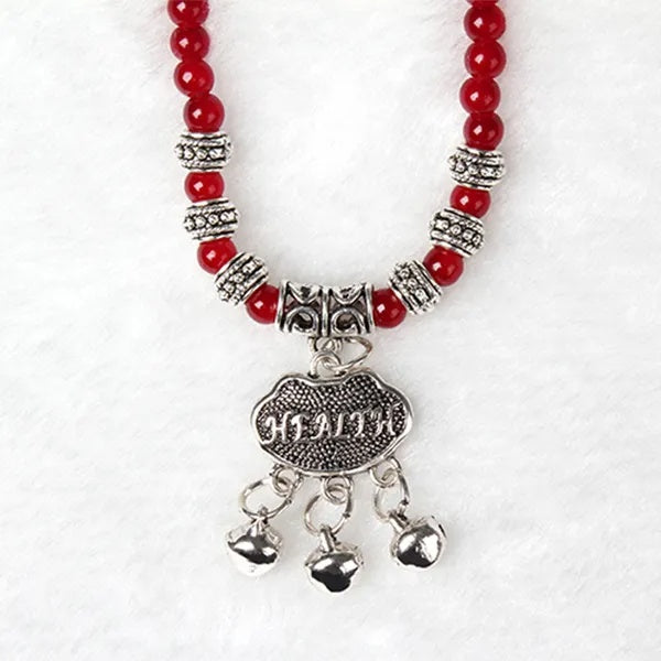Red Agate Beaded Good Lock Bracelet - 5 - CJ