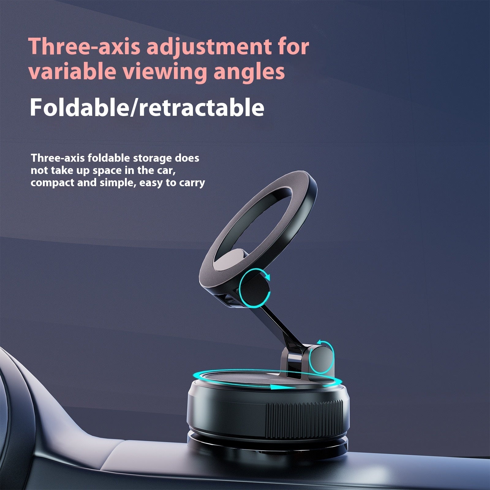 Magnetic Car Navigation Phone Holder Vacuum Sucker - 0 - CJ