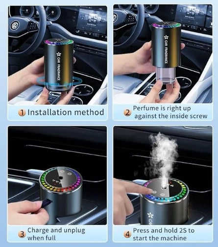 Smart Car Fragrance Diffuser With LED Ambient Light & Auto Scent Control - 5 - cjdropshipping