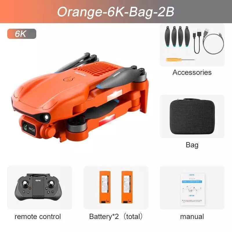 F12 RC Drone GPS 5G WIFI 6K HD Wide Angle Dual Camera Smart Follow Quadcopter,Professional Drones,adult Drones, For Beginners,Logistics Is Randomly Sent By USPS,FEDEX - 5.0 - CJ