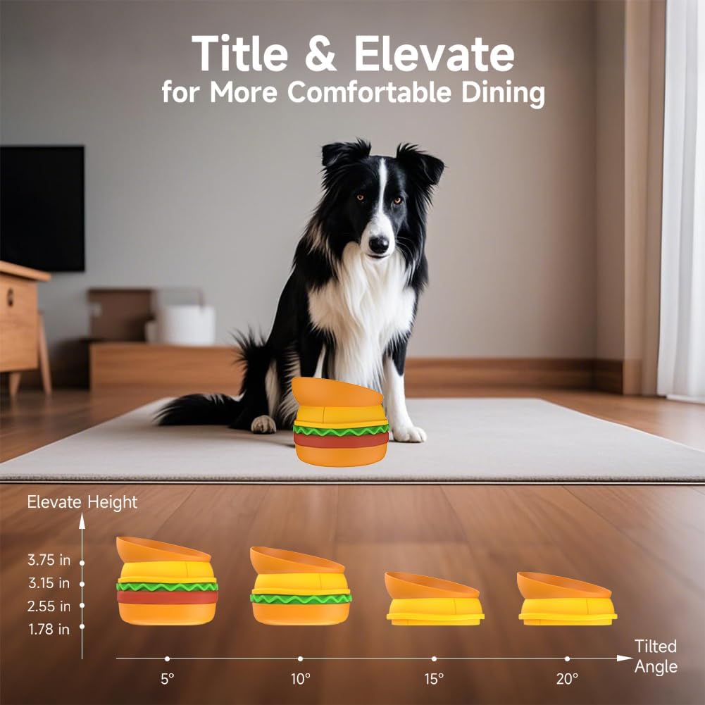 Hamburger Appearance Pet Cat And Dog Bowl Combination Multi - layer Five - in - one - 5 - CJ