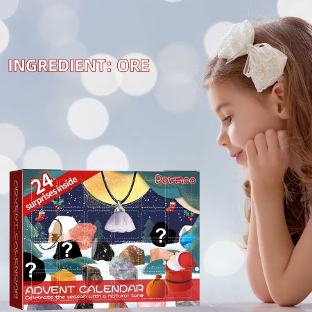 Dowmoo Christmas Advent Calendar Mineral Blind Box 24 - Box Christmas Gift Toy Mineral Blind Box - 5 - CJ