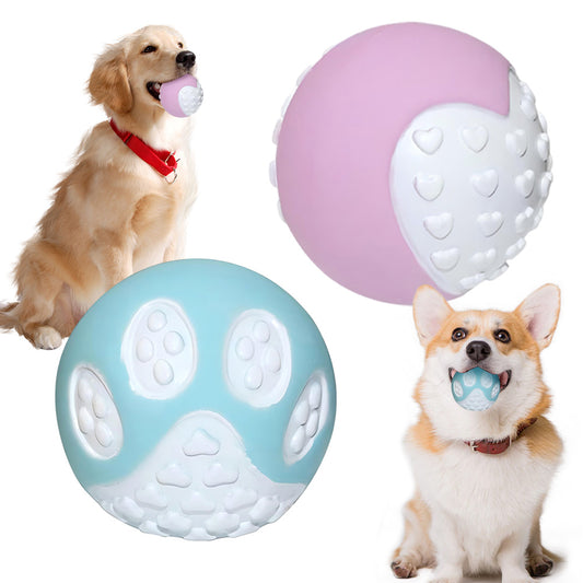 12 PCS Non - Toxic Dog Toy Ball Hard Rubber Solid Ball Cleaning Teeth Durable To Chew And High Rebound Great Pet Play Training Supplies - 5 - CJ
