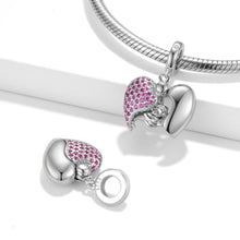 Red Rose Love Lock Series Beads 925 Sterling Silver Pendant Bracelet DIY Accessories - 4 - CJ