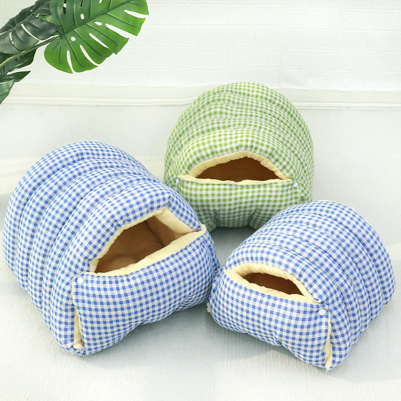Four Seasons Universal Removable Washable House Closed Cat Kennel Enclosed Cat Nest Sleeping Bag With Plus Space - 0 - CJ