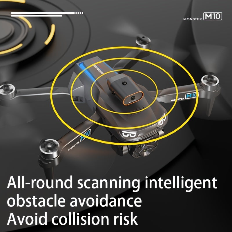 M10 Drone With Screen Control, Brushless Remote Control, Foldable Optical Flow Positioning  Toy