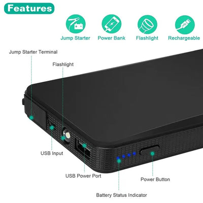 12V Car Jumper Starter 360A Peak 20000mAh Battery Charger Power Bank - 5 - cjdropshipping
