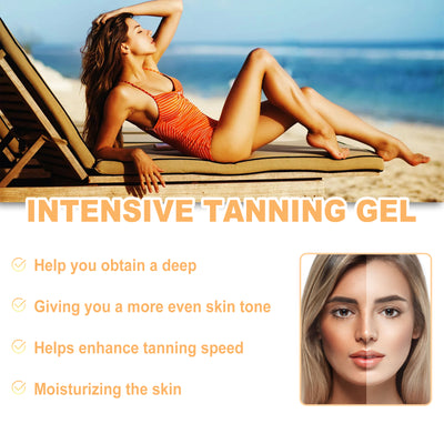 Hoygi Intensive Tanning Gel, Summertime Seaside Beach Sunbath To Help Tanning Wheat Color Body Moisturizer Gel - 5 - CJ