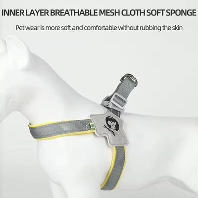 Pet Dog Cat Harness, Pet Harness With LeashSet, Adjustable Puppy Harness ComfortableReflective Easy Control Dog With Leather Leash,.No - Pull No Choke Pet Harness For TrainingWalking - 5 - CJ