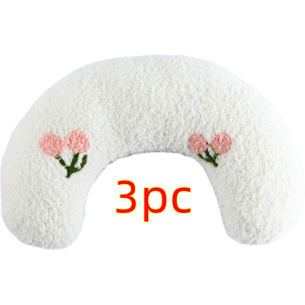 Little Pillow For Cats Fashion Neck Protector Deep Sleep Puppy U - Shaped Pillow Pets Pillow Kitten Headrest Dog Sleeping Pillow Pet Products - 0 - CJ - White - 3PCS - CJMY133192209IR