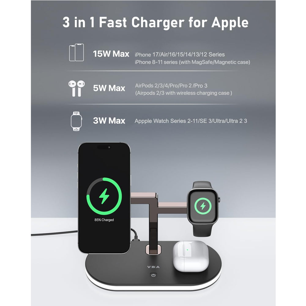 4 In 1 Aluminum Alloy Magnetic Wireless Charger Stand - 5 - CJ