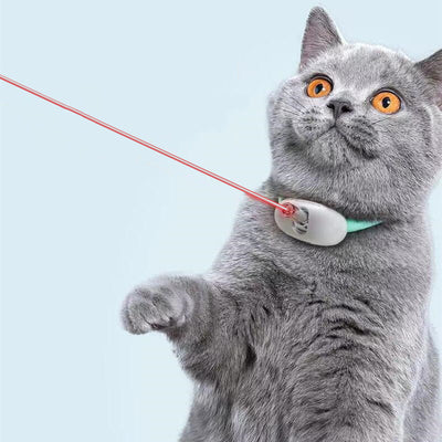 Automatic Cat Toy Smart Laser Teasing Cat Collar Electric USB Charging Kitten Amusing Toys Interactive Training Pet Items - 0 - CJ