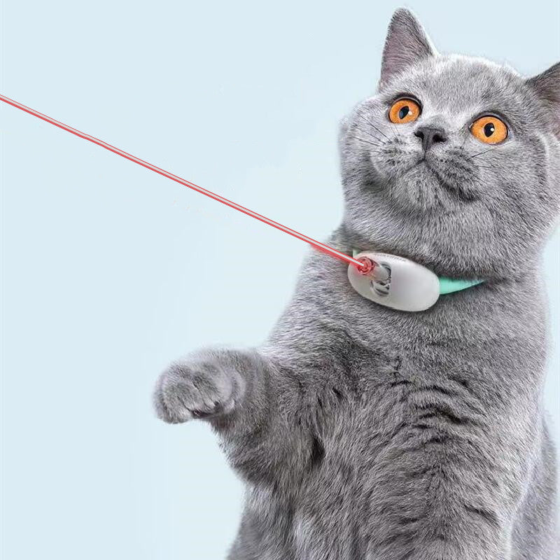 Automatic Cat Toy Smart Laser Teasing Cat Collar Electric USB Charging Kitten Amusing Toys Interactive Training Pet Items - 0 - CJ