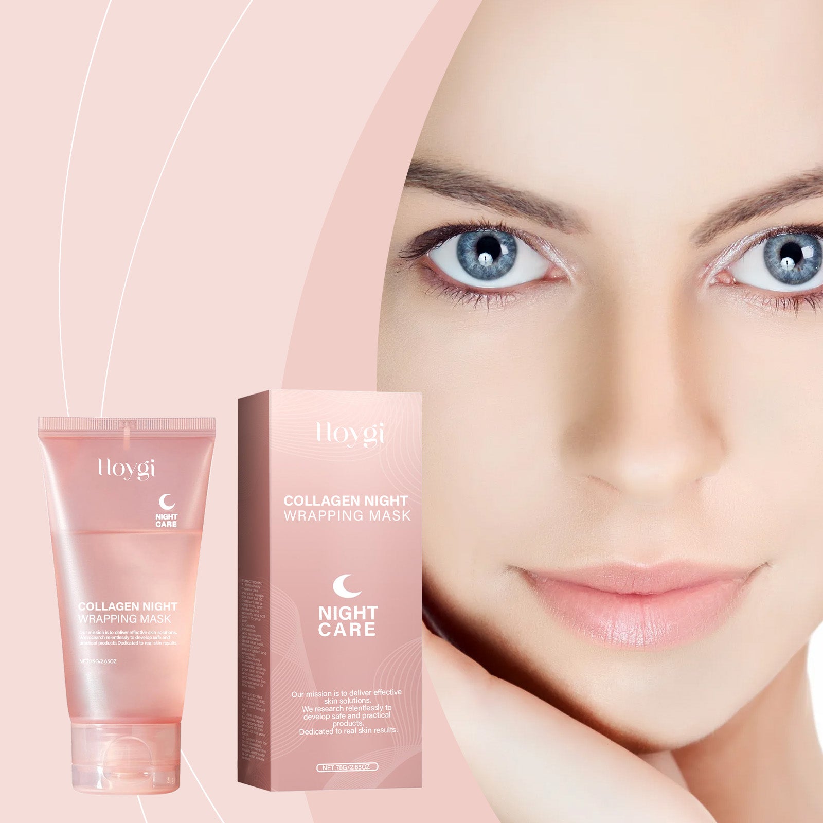 Hoygi Collagen Tear Mask, Gentle Cleansing, Exfoliating, Moisturizing, Moisturizing, Skin Care And Brightening Mask - 5 - CJ
