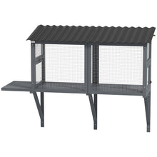 Wooden Cat Catio, Outdoor Cat Enclosure Window Perch With Jumping Platform, For Safely Enjoying Outdoor Sights, Gray - 5 - CJ
