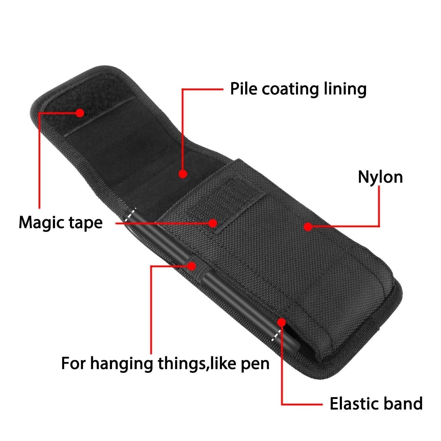 Vertical Cell Phone Holster Pouch Wallet Case With Belt Clip For - 5 - CJ