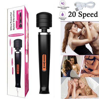 Magic Massager Wand Vibration 10 Speeds Vibrating Massage Full Body Magic Therapy Motor USB Rechargeable - 5 - CJ