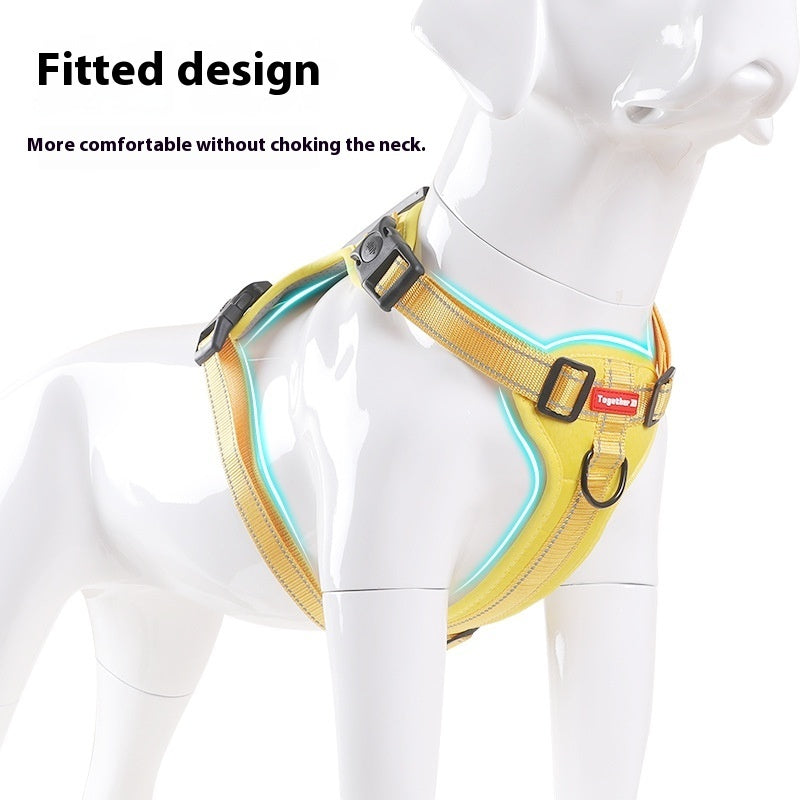 Large, Medium And Small Dog Chest Harness Traction Rope - 0 - CJ
