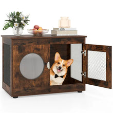 2 - in - 1 Dog Crate End Table - Rustic Brown, 88lbs Capacity, Farmhouse Style, 32.5"x18.5"x23.5" - 5 - CJ