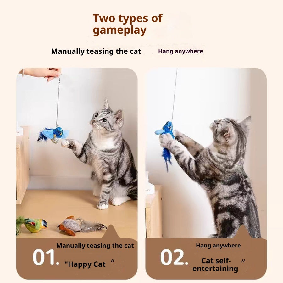 Vocal Simulation Squeaky Bird Cat Toy For Self - amusement - 0 - CJ
