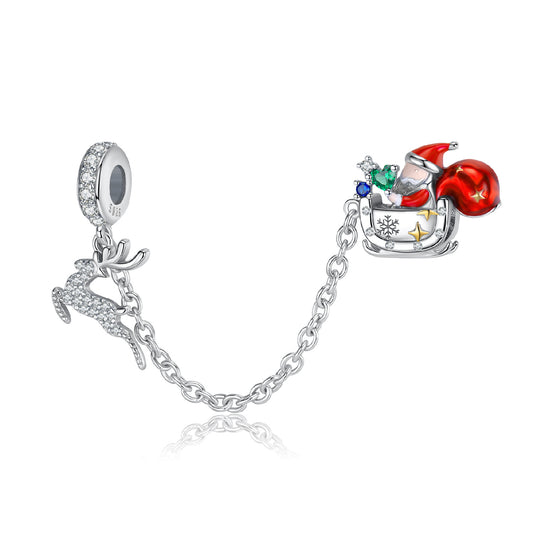 Elk&Santa Claus Protection Chain Christmas Series S925 Silver Bracelet Diy Accessories - 4 - https://x.com/titan_prim62775J