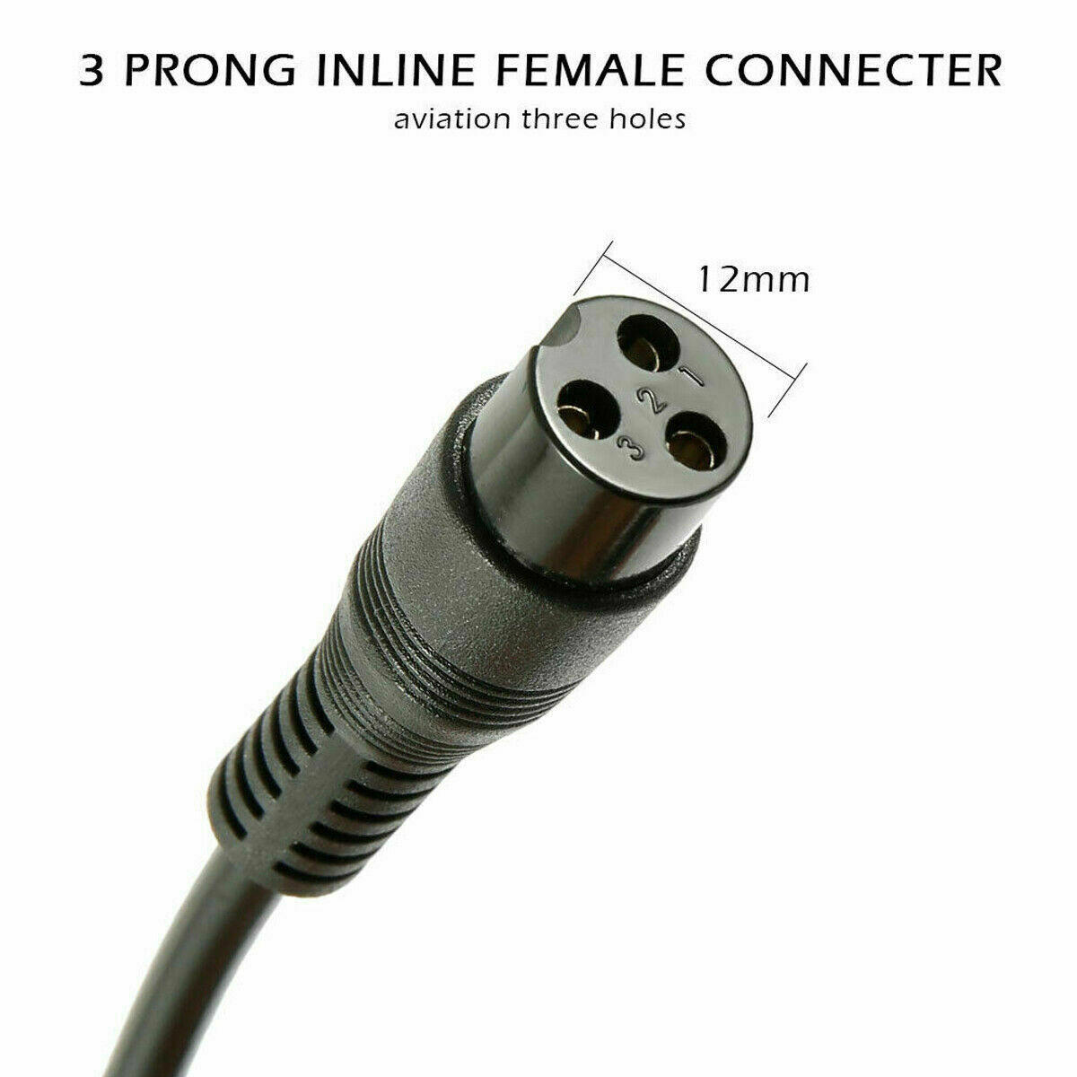 Charger, Balance Car, 3 - hole, 24V 1A, US Standard - 5 - CJ