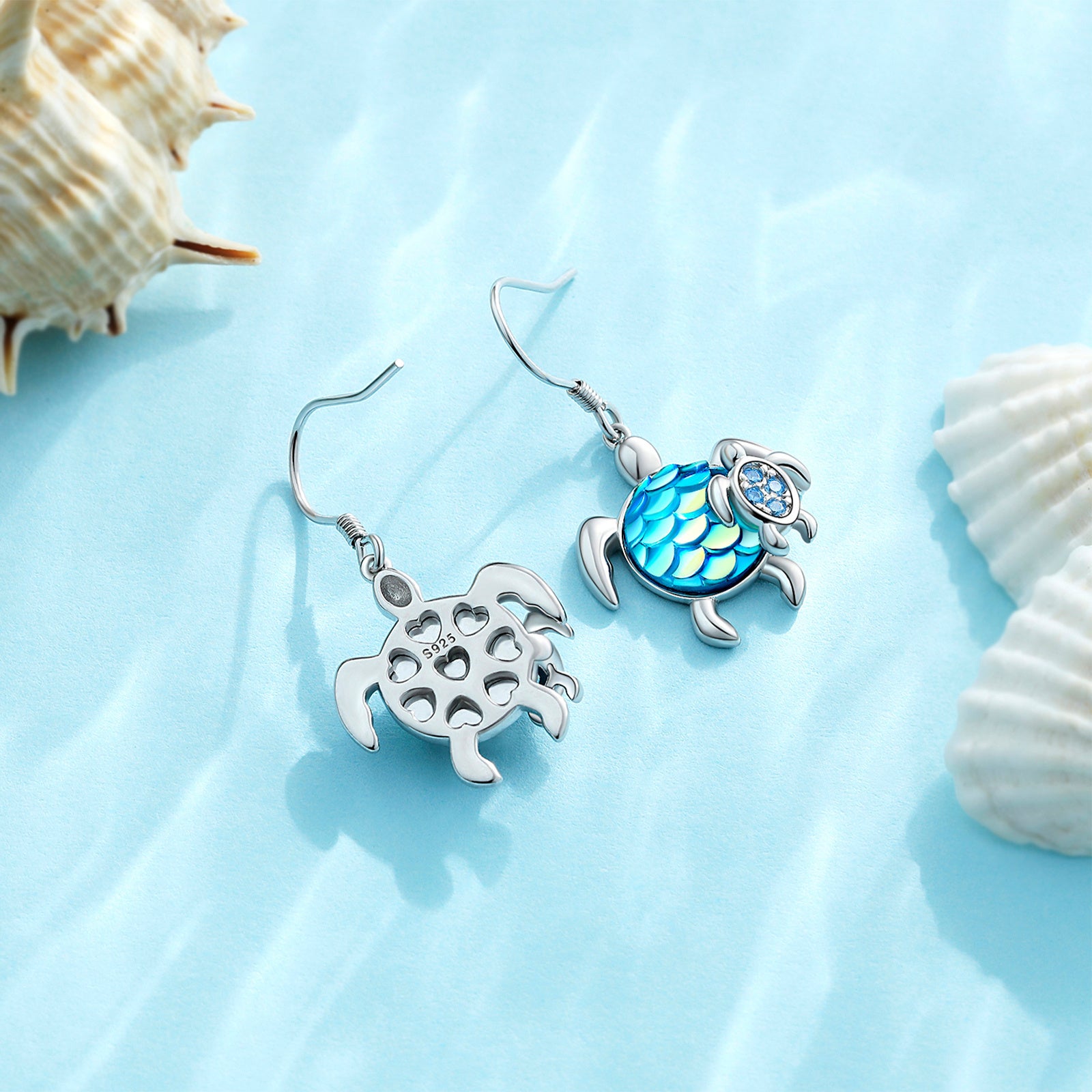 Turtle Earrings Sterling Silver Mom and New Dangle Mother and Daughter Tortoise
