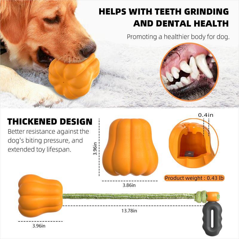 PROKEl Dog Rope Fetch Exercise ToyforMedium  Large Aggressive Chewers BreedDogsChew Interactive Toys Training Tug Of WarBallsindoor And Outdoor Halloween Dogtoyorange Plain Indestructible Dogtoy Super