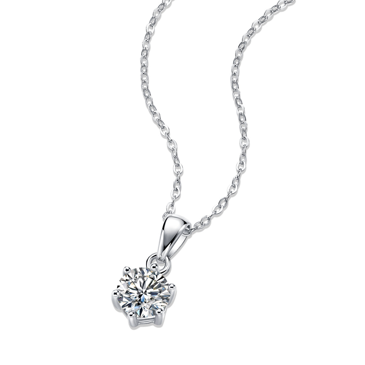 Breeze Dance - Affordable Diamond Jewelry Necklace Pendant Set With 1 - carat, 2 - carat And 3 - carat Moissan Diamonds, S925 Sterling Silver And Platinum - plated - Prohibit TikTok Sales - 5 - cjdropshipping