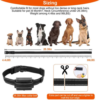 3280FT Dog Training Collar IP67 Waterproof Pet Beep Vibration Electric Shock Collar - 5 - CJ