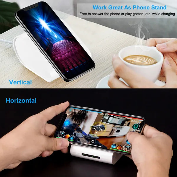 Qi Wireless Charger 10400mAh Power Bank 5W Wireless Charger Pad 2.1A USB Charge Port Portable Battery Charger - 5 - CJ