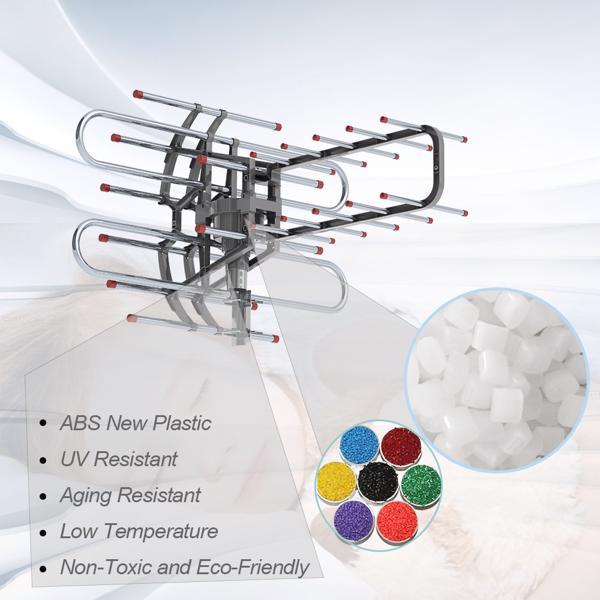 TA-851B 360 Degree Steering TV Antenna 45-860MHz 22-38dB HD Pixel 4K Radiation Range 150 Miles Cable 12 Support 1 TV Outdoor
