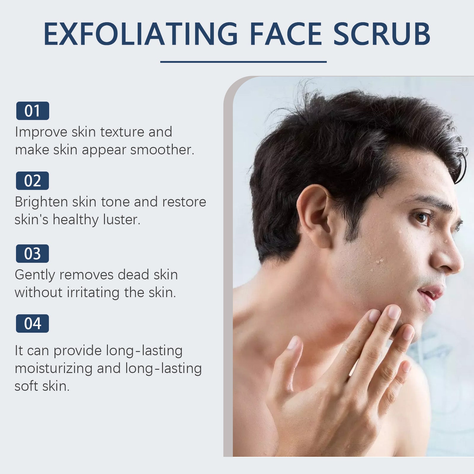 East Moon Charcoal Facial Scrub, Gentle Exfoliating Comfort Cleansing Face Moisturizing Moisturizing Scrub - 5 - CJ