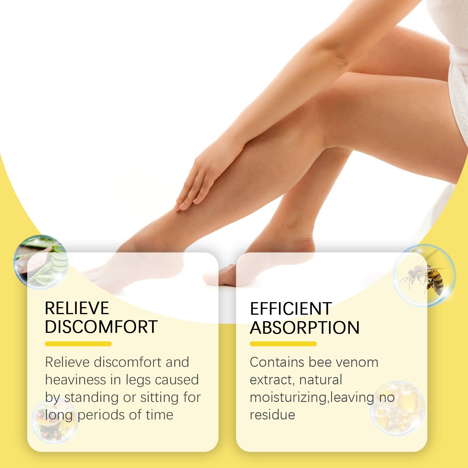 Ximonth Leg Treatment Cream Daily Gentle Relief Leg Discomfort Leg Massage Treatment Cream - 5 - CJ