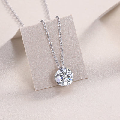 1Simple Pleasure - A Fashionable And Luxurious Diamond Jewelry Pendant Set With 2 - carat Moissanite S925 Sterling Silver And Platinum Plating Prohibit TikTok sales - 5 - CJ