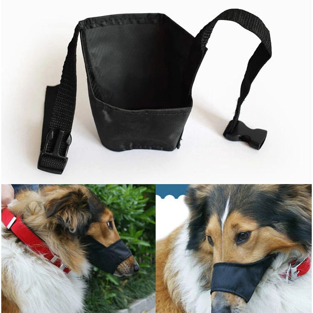 Dog Muzzle - Adjustable Soft Breathable Tribal Nylon Dog Mouth Guard Cover For Small, Medium And Large Dogs, Anti Chewing, Barking & Biting - 5 - CJ