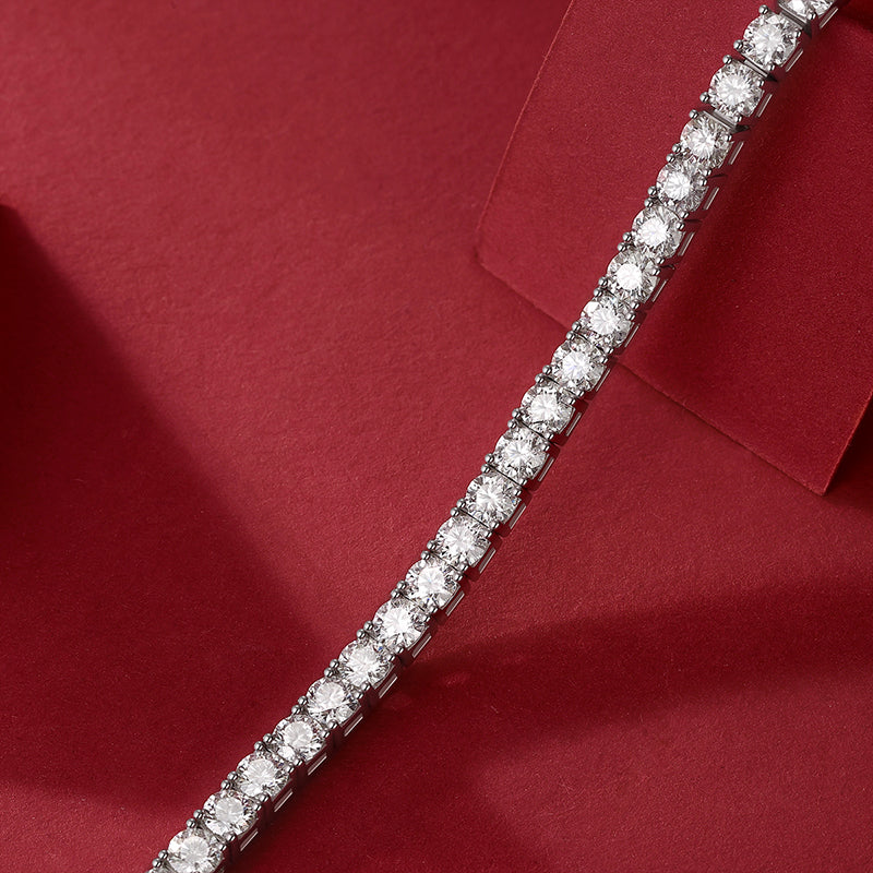 1Unique Luxury Fashion Mosan Diamond S925 Silver Bracelet Prohibit TikTok sales - 5 - CJ
