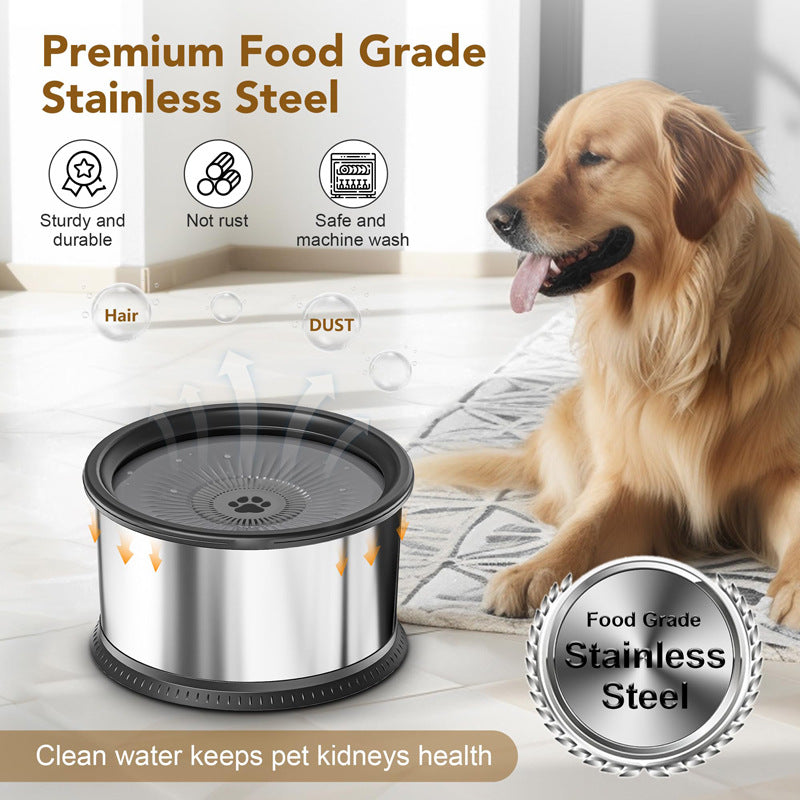 Stainless Steel Large Capacity Pet Non - slip Splash - proof Water Bowl - 0 - CJ