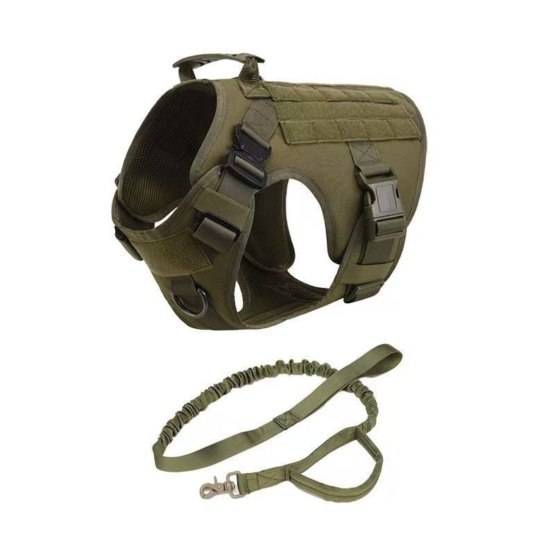 Military Tactical Dog Harness German Shepherd Adjustable Pet Dog Back - 0 - CJ - Green - XS - CJJJCWGX00809 - Green - XS