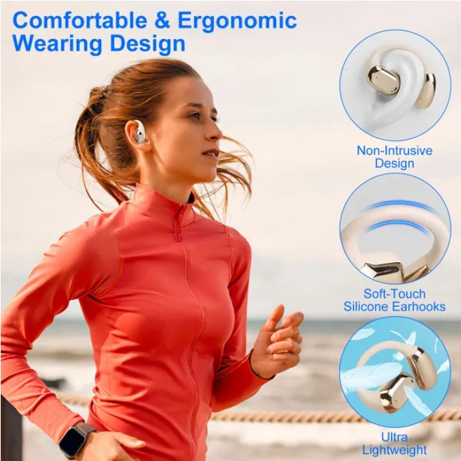 Earhook LED Display Charging Case IPX5 Waterproof 300 Hour Standby Time Touch Stereo Sports Headphones - 5 - CJ