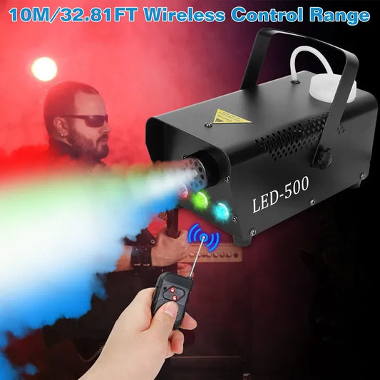 400W Fog Machine RGB LED Party Club DJ Fogger Rapid Heating Remote Control Wedding Stage Smoke Machine - 5 - CJ