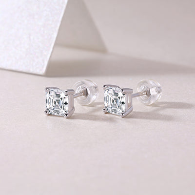 1Unrestrained - A Fashionable And Luxurious Diamond Jewelry Piece Set With Square Moissanite S925 Sterling Silver And Platinum - plated Pendant Prohibit TikTok sales - 5 - cjdropshipping